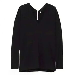 Aritzia The Group Babaton Shirt Black Womens Small Minimalist Slouchy